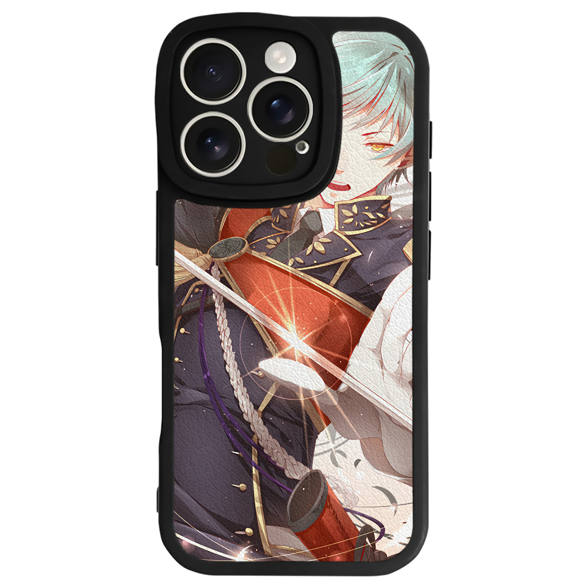 （画像用） 刀剣乱舞 Touken Ranbu 【iPhone 16シリーズ対応】シリコンスマホケース（レザー調） 材質：シリコン